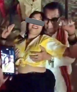 BJP leader did obscene act with the dancer by making her sit on his lap